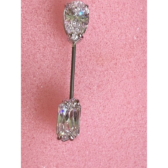 Swarovski Dangle Earrings Mesmera Mixed Cuts Crystal Rhodium Plated $150 New Tag - Picture 13 of 16